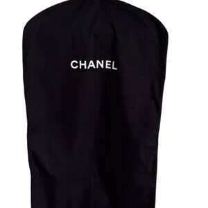 Authentic Short Chanel Black Garment Bag with Hanger New 38 inch Long